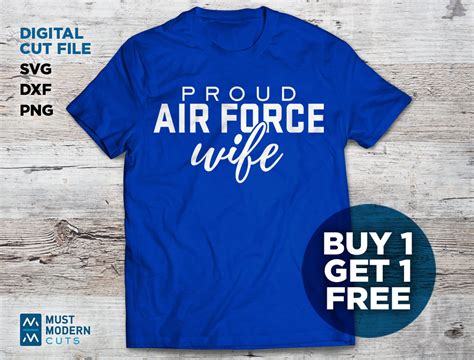 Proud Air Force Wife SVG DXF PNG Cut File Military Svg Etsy