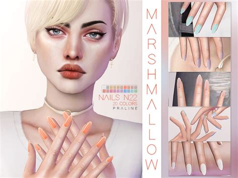 Pralinesims Marshmallow Nails N22 Sims 4 Updates ♦ Sims 4 Finds