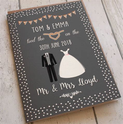 Personalised Classic Wedding Card By The Little Paper Company In 2022