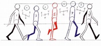 Walk reference 1-9 frames | Walking animation, Animation sketches ...
