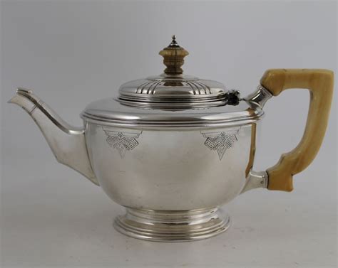 Art Deco Silver Teapot T631 Antique Silver D And D Antiques London Uk