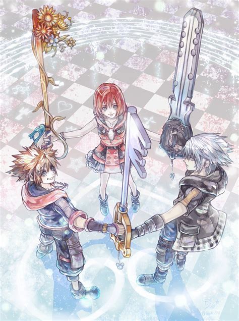 Kingdom Hearts Destiny Island Trio Sora Kairi Riku Kingdom