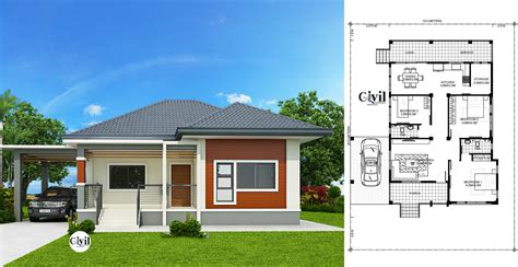 Simple And Elegant Small House Design With 3 Bedrooms And 2 Bathrooms