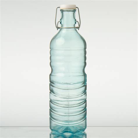 Tablecraft Authentic 6632 1 5 Liter Recycled Green Glass Water Bottle Carafe With Stopper