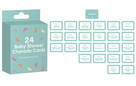 24 Baby Shower Charade Cards