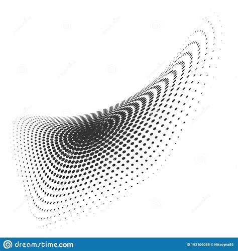 Modern Abstract Background Halftone Dots In Circle Form Round Logo