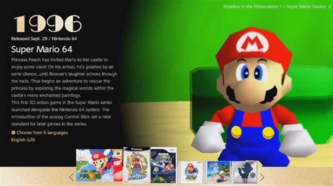 Super Mario 3d All Stars Game Selection Menu Brings All The Nostalgic