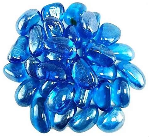 Glass Stone Blue Aquarium Stones Packaging Type Packet Size 20mm At