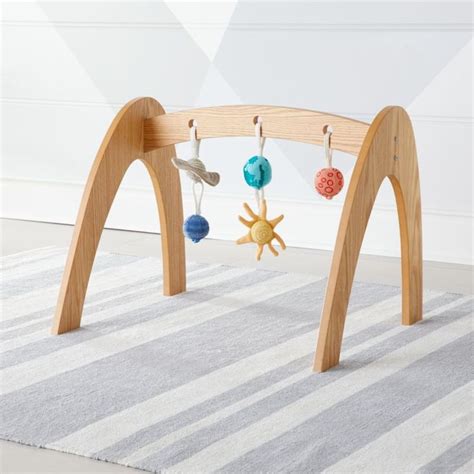 Wee Workout Wooden Baby Gym With Solar System Rattles Set Of 5 Crate
