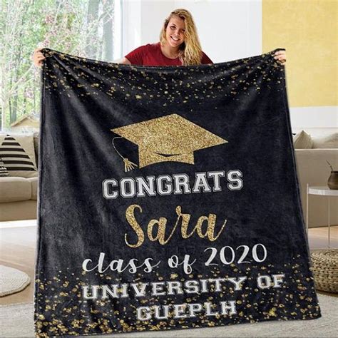 Personalized Graduation Fleece Blanket For Class Of 2020 Pw279