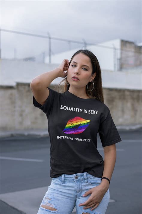 equality is sexy rainbow kiss lips lgbt gay pride unisex etsy