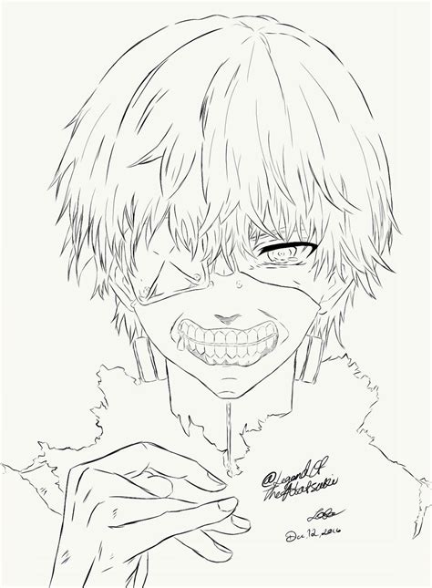 Anime Coloring Pages Tokyo Ghoul