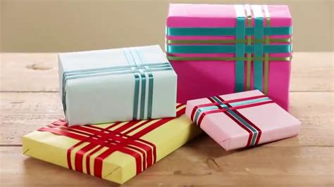 How To Wrap A Present With A Woven Ribbon T Topper Youtube