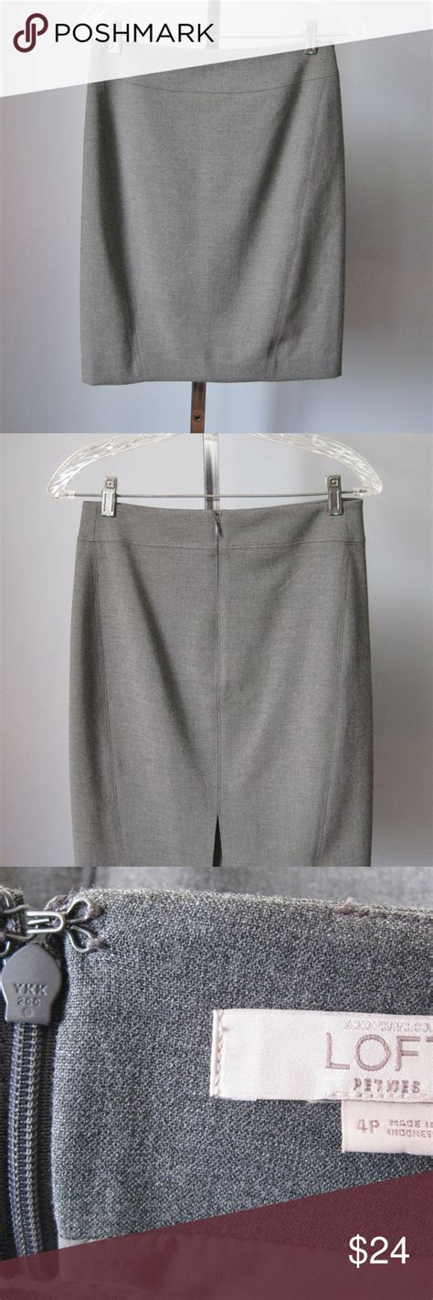 Ann Taylor Loft Gray Mini Pencil Skirt Size P Wardrobe Builder Gray Pencil Skirt From Ann