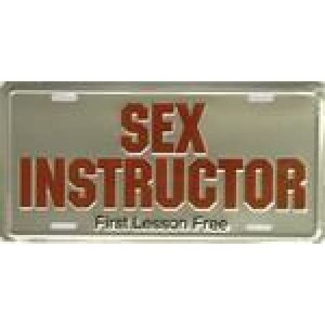Sex Instructor License Plate