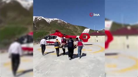 Bahçesarayda Iki Hasta Ambulans Helikopterle Hastaneye Sevk Edildi Son Dakika