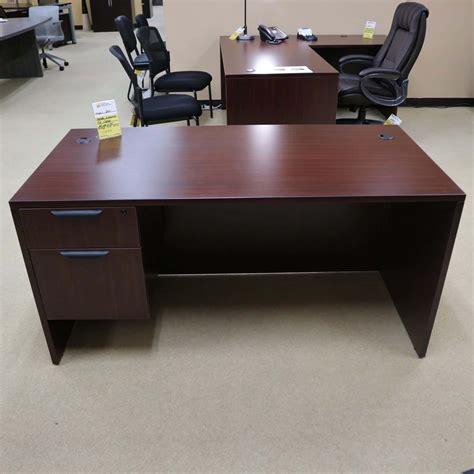 66″ Wide Mahogany Desk 1 Hanging File Office Furniture Liquidations