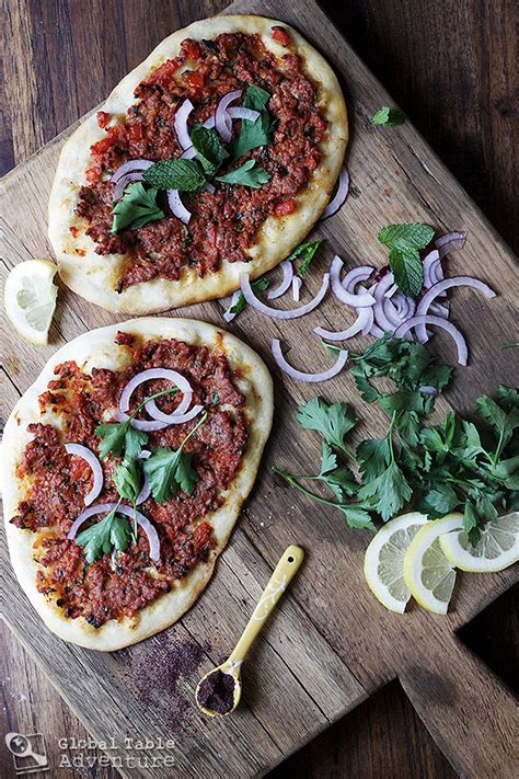 Turkish Flatbread Pizza With Spiced Lamb Lahmacun Global Table