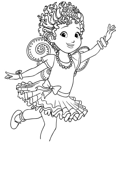 Disney princess barbie coloring page. Fancy Nancy Clancy coloring page - Drawing 1