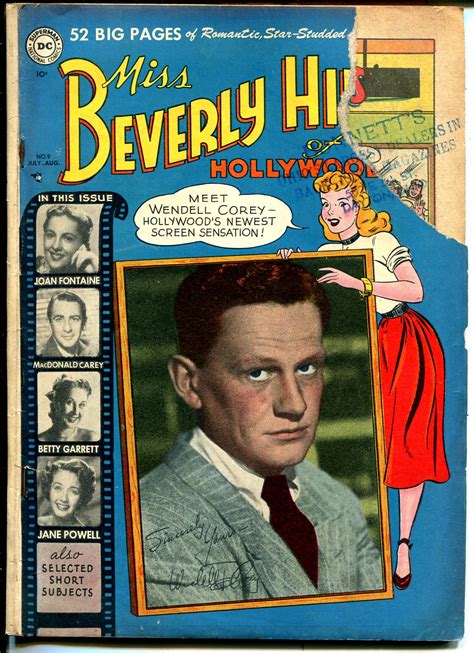 Miss Beverly Hills Of Hollywood 9 1950 Dc Good Girl Art Wendell Corey