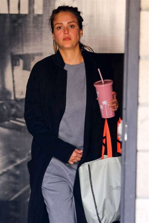 Jessica Alba Heading To The Gym In Los Angeles Gotceleb
