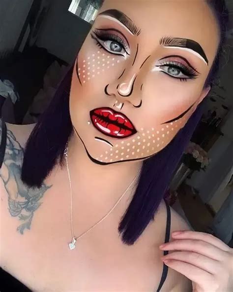 Horrifying Halloween Makeup Ideas For Women In Pop Art Makeup Halloween Makeup