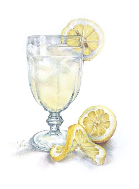 Tips For Coloring Realistic Glass Lemonade Tutorial Colored Pencil