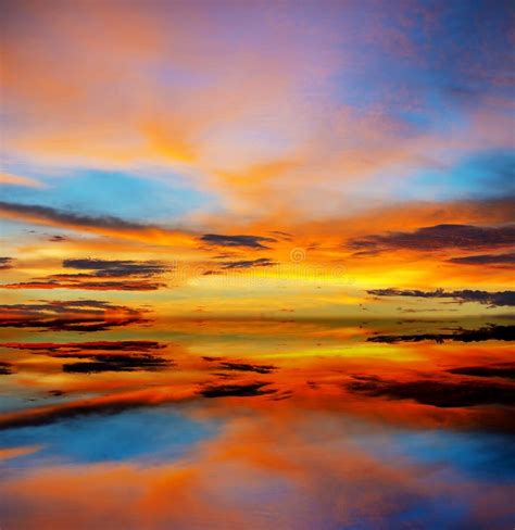 Blur Effect Added On Colorful Sunset Stock Photo Image Of Horizon