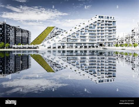 8 House In Copenhagen By Architect Bjarke Ingels Group Denmark Stock