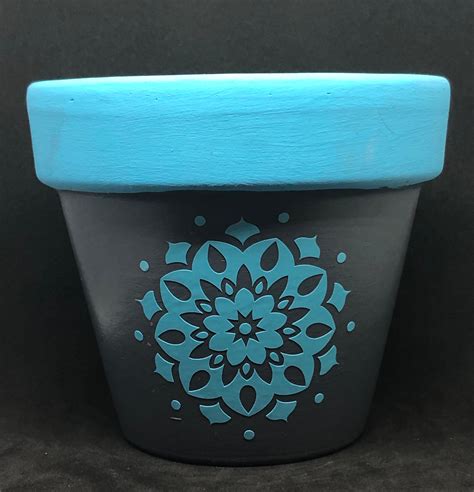 This Is A 4 Pot With A Beautiful Fl Mandala It Can Be Personalized