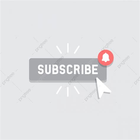 Download High Quality Youtube Subscribe Button Clipart Grey Transparent