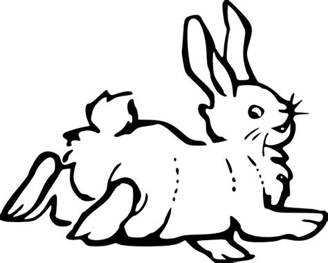 Running Rabbit Outline Clip Art Free Vector In Open Office Drawing Svg