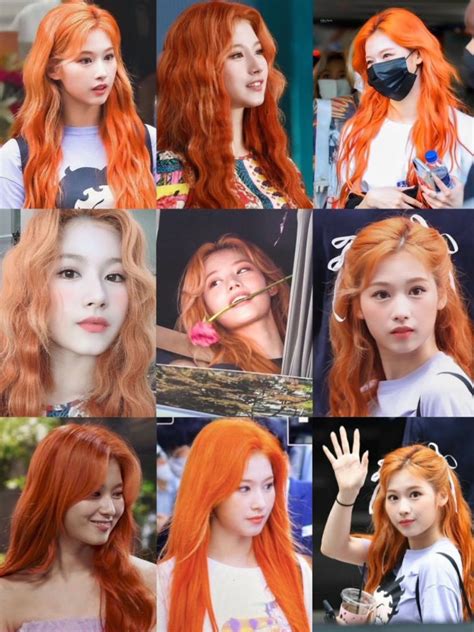 Twice Pics On Twitter Orange Hair Sana Was A Masterpiece