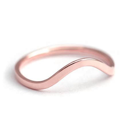 Curved Wedding Band 14k Rose Gold Suzan Des