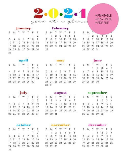 At A Glance Month Calendar Example Calendar Printable