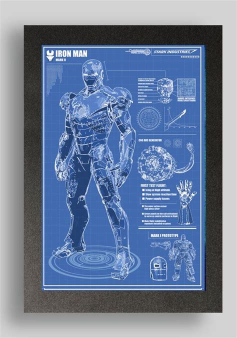 Iron Man Mark 2 Suit Blueprint Iron Man Armor Iron Man Mark 2 Iron Man