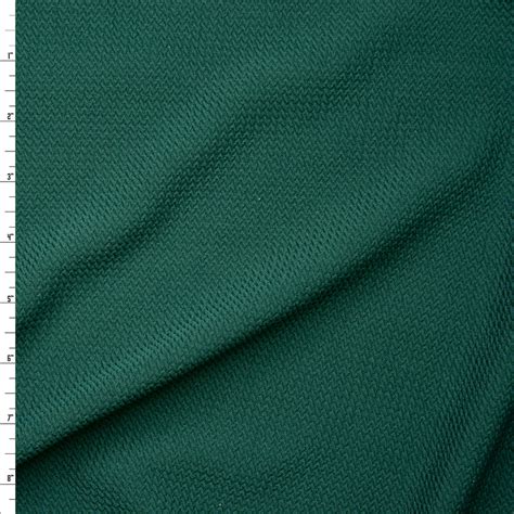 Cali Fabrics Solid Hunter Green Braided Texture Liverpool Knit Fabric