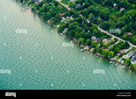 Houses In Residential Suburbs By The Lake Toronto Ontario Canada