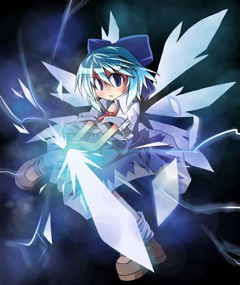 Safebooru Aruha Blue Hair Bow Cirno Hair Bow Highres Short Hair Sword