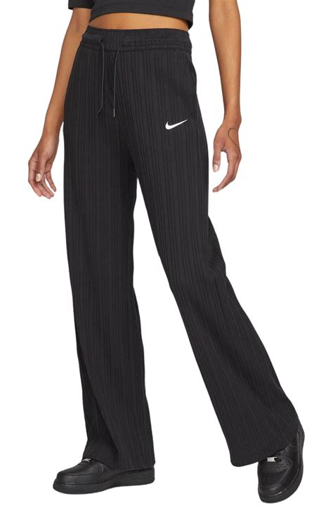 Nike Sportswear Ribbed Jersey Wide Leg Pants Dm6403 010 Shiekh