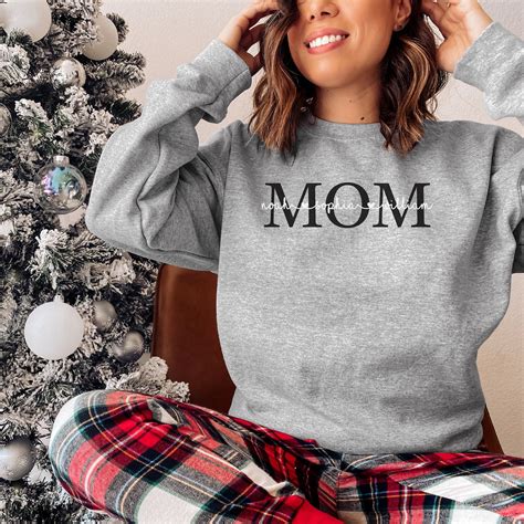 Mom Sweatshirt With Kids Names Mom Sweatshirt Mothers Day Etsy Canada