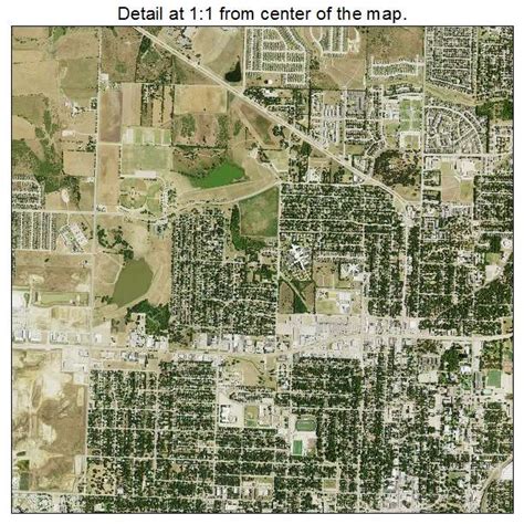 Aerial Photography Map Of Denton Tx Texas