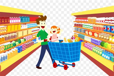 Grocery Store Supermarket Cartoon Shopping Bag Png X Px