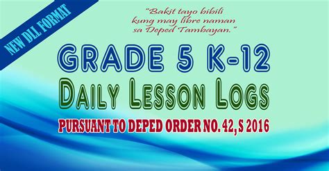 Ready Made K Daily Lesson Logs For Grade New Format Deped Vrogue My