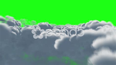 Flying Through The Clouds 4k Green Screen Seamless Loop Stock