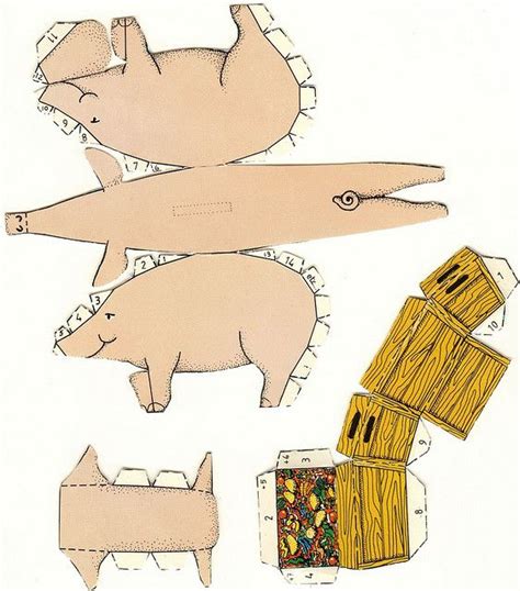 3d Papercraft Domestic Pig Papercraft Pdf Template Di