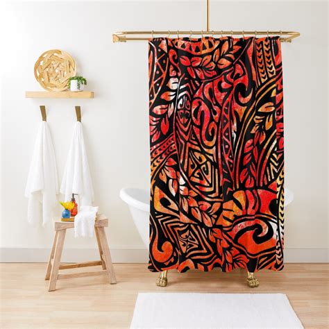 african pattern shower curtain for sale by noramohammed redbubble