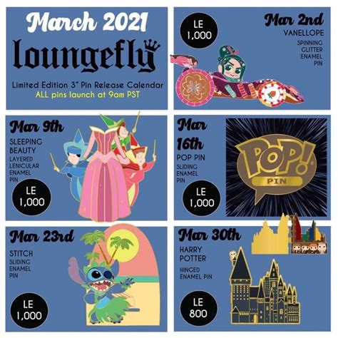 March 2021 Loungefly Disney Pin Release Calendar Disney Pins Blog
