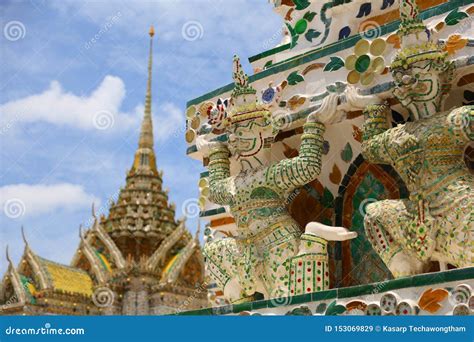 Giant Wat Arun On Wall Pagodaone Of The Most Stunning Temples In