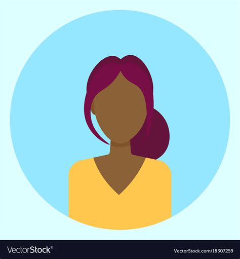 Female Avatar Profile Icon Round African American Vector Image